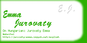 emma jurovaty business card